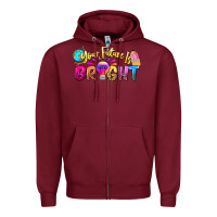 Burgundy your future is bright Zipper Hoodie - NancyCooperArtShop