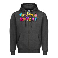 Charcoal Heather your future is bright Zipper Hoodie - NancyCooperArtShop