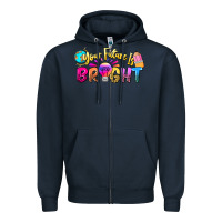 Navy your future is bright Zipper Hoodie - NancyCooperArtShop