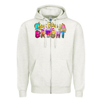 Oatmeal Heather your future is bright Zipper Hoodie - NancyCooperArtShop