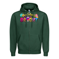 Sports Green your future is bright Zipper Hoodie - NancyCooperArtShop