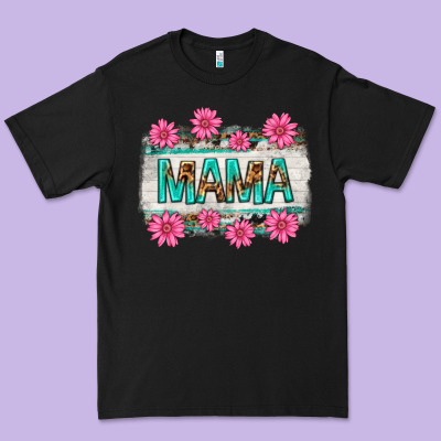 Mama Leopard With Turquoise Background Premium Tee Designed By Texasbilliewilder