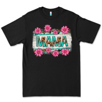 Black mama leopard with turquoise background Premium Tee - texasbilliewilder