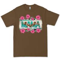 Cacao mama leopard with turquoise background Premium Tee - texasbilliewilder