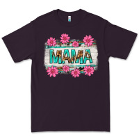 Plum mama leopard with turquoise background Premium Tee - texasbilliewilder