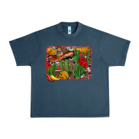 Midnight Navy mexican cacti background Urban Heavy Tee - Artiststas