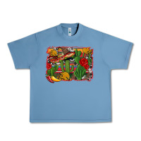 Pebble Blue mexican cacti background Urban Heavy Tee - Artiststas