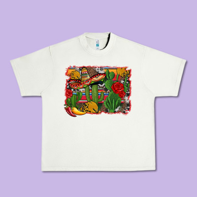 Mexican Cacti Background Urban Heavy Tee Designed By Artiststas