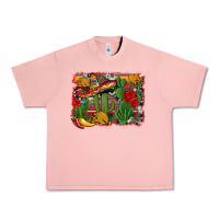 Salmon mexican cacti background Urban Heavy Tee - Artiststas