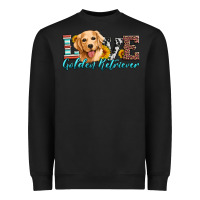Black love golden retriever Heavyweight Sweatshirt - Artiststas