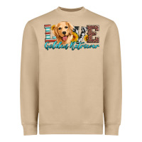 Mushroom love golden retriever Heavyweight Sweatshirt - Artiststas