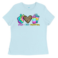Baby Blue peace love loaded tea Ladies Tee - JahusDesignShop