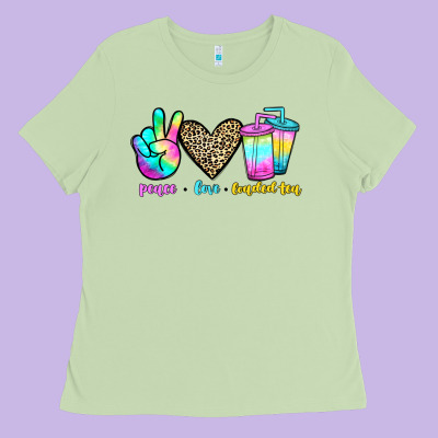 Peace Love Loaded Tea Ladies Tee Designed By Jahusdesignshop