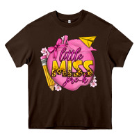 Chocolate Brown little miss pre k Heavy Core Tee - texasbilliewilder