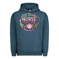 Pigment Midnight Navy My favorite Nurse calls me mom Urban Hoodie - CowGirlArtShop