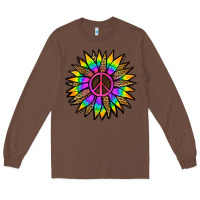 Chestnut Peace Hippie Sunflower Long Sleeve Tee - Jasminsmagicworld