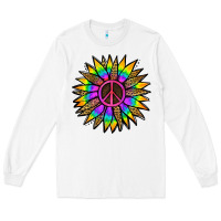 White Peace Hippie Sunflower Long Sleeve Tee - Jasminsmagicworld