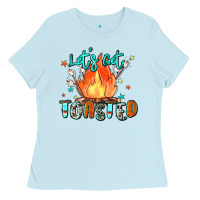 Baby Blue let's get toasted Ladies Tee - Zillion Design Studio