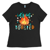 Black let's get toasted Ladies Tee - Zillion Design Studio