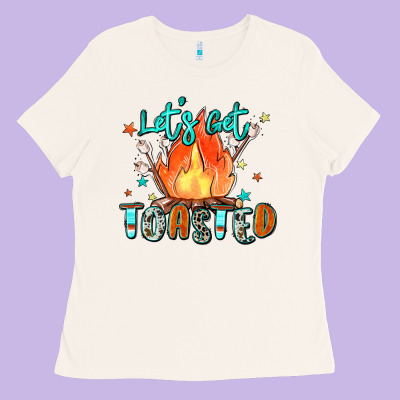 Let's Get Toasted Ladies Tee Designed By Zillion Design Studio
