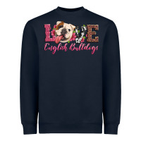 Love English Bulldogs Heavyweight Sweatshirt | Teevron