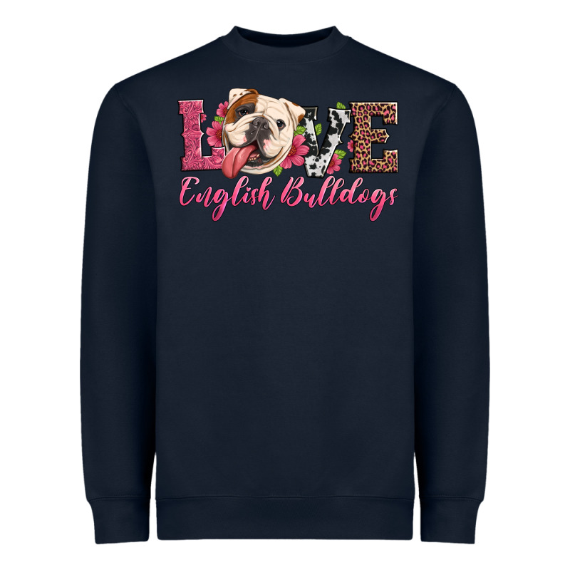 Love English Bulldogs Heavyweight Sweatshirt by Artiststas | Teevron