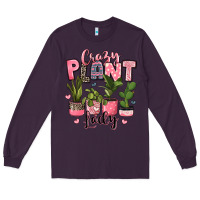 Plum crazy plant lady houseplants Long Sleeve Tee - JahusDesignShop