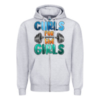 Heather Grey curls for the girls Zipper Hoodie - MaliasSmallBusiness