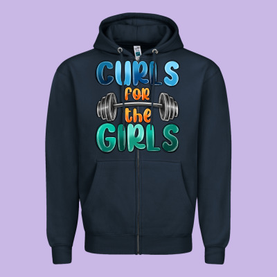 Curls For The Girls Zipper Hoodie Designed By Maliassmallbusiness