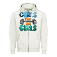 Oatmeal Heather curls for the girls Zipper Hoodie - MaliasSmallBusiness