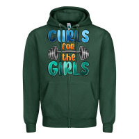Sports Green curls for the girls Zipper Hoodie - MaliasSmallBusiness