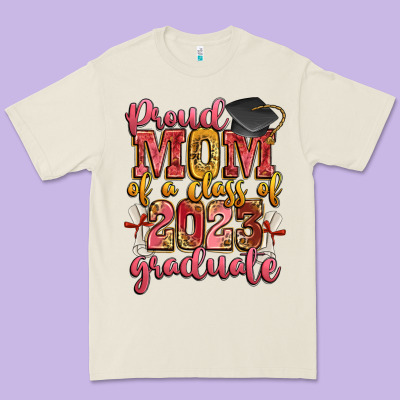 Proud Mom Of A Class Of 2023 Graduate Premium Tee Designed By Zillion Design Studio