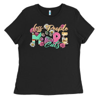 Black less people more cats Ladies Tee - Zillion Design Studio