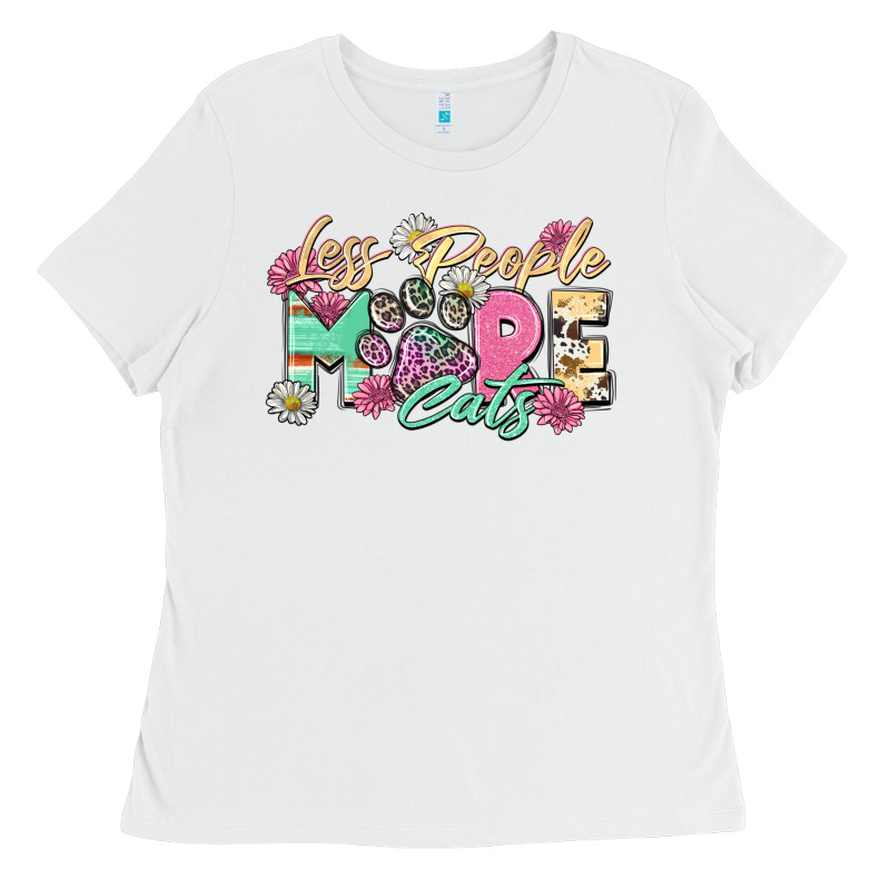 Less People More Cats Ladies Tee by Zillion Design Studio | Teevron
