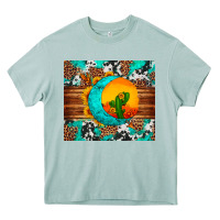 Arona sunflower desert cactus turquoise crescent Heavy Core Tee - Artiststas