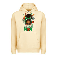 Pina Colada Basketball Mom Afro Messy Bun Premium Hoodie - texasbilliewilder