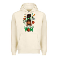Tofu Basketball Mom Afro Messy Bun Premium Hoodie - texasbilliewilder