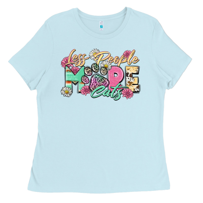 Less People More Cats Ladies Tee by Zillion Design Studio | Teevron