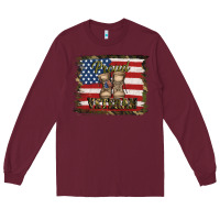 Burgundy proud veteran Long Sleeve Tee - Jasminsmagicworld