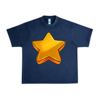 Navy 3d golden stars Urban Heavy Tee - AdoDesignShop