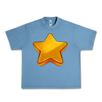 Pebble Blue 3d golden stars Urban Heavy Tee - AdoDesignShop