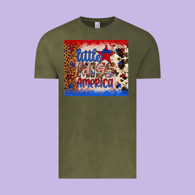 Little Miss America Vintage Tee Designed By Artiststas