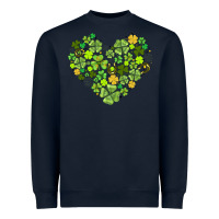 Navy heart shaped clover Heavyweight Sweatshirt - AdoDesignShop