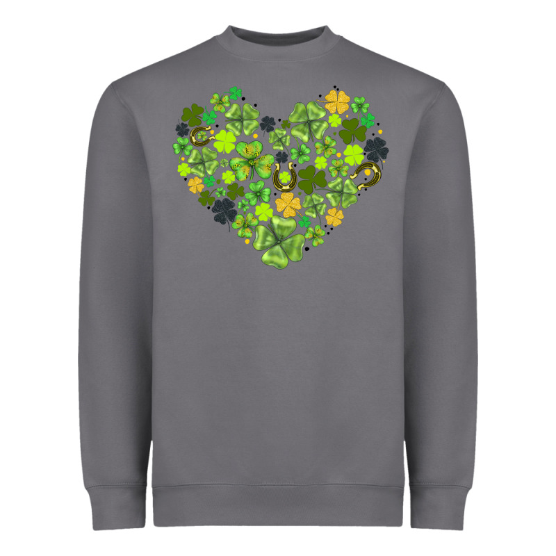Heart Shaped Clover Heavyweight Sweatshirt by AdoDesignShop | Teevron
