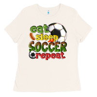 Bone eat sleep soccer repeat Ladies Tee - texasbilliewilder