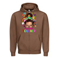 Chestnut preschool teacher Zipper Hoodie - NancyCooperArtShop