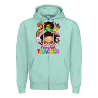 Seafoam preschool teacher Zipper Hoodie - NancyCooperArtShop