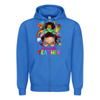 True Royal preschool teacher Zipper Hoodie - NancyCooperArtShop