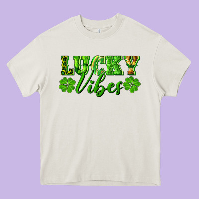 Lucky Vibes Heavy Core Tee Designed By Ranaportraitstore