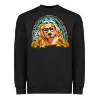 Black golden retriever rainbow Heavyweight Sweatshirt - Artiststas